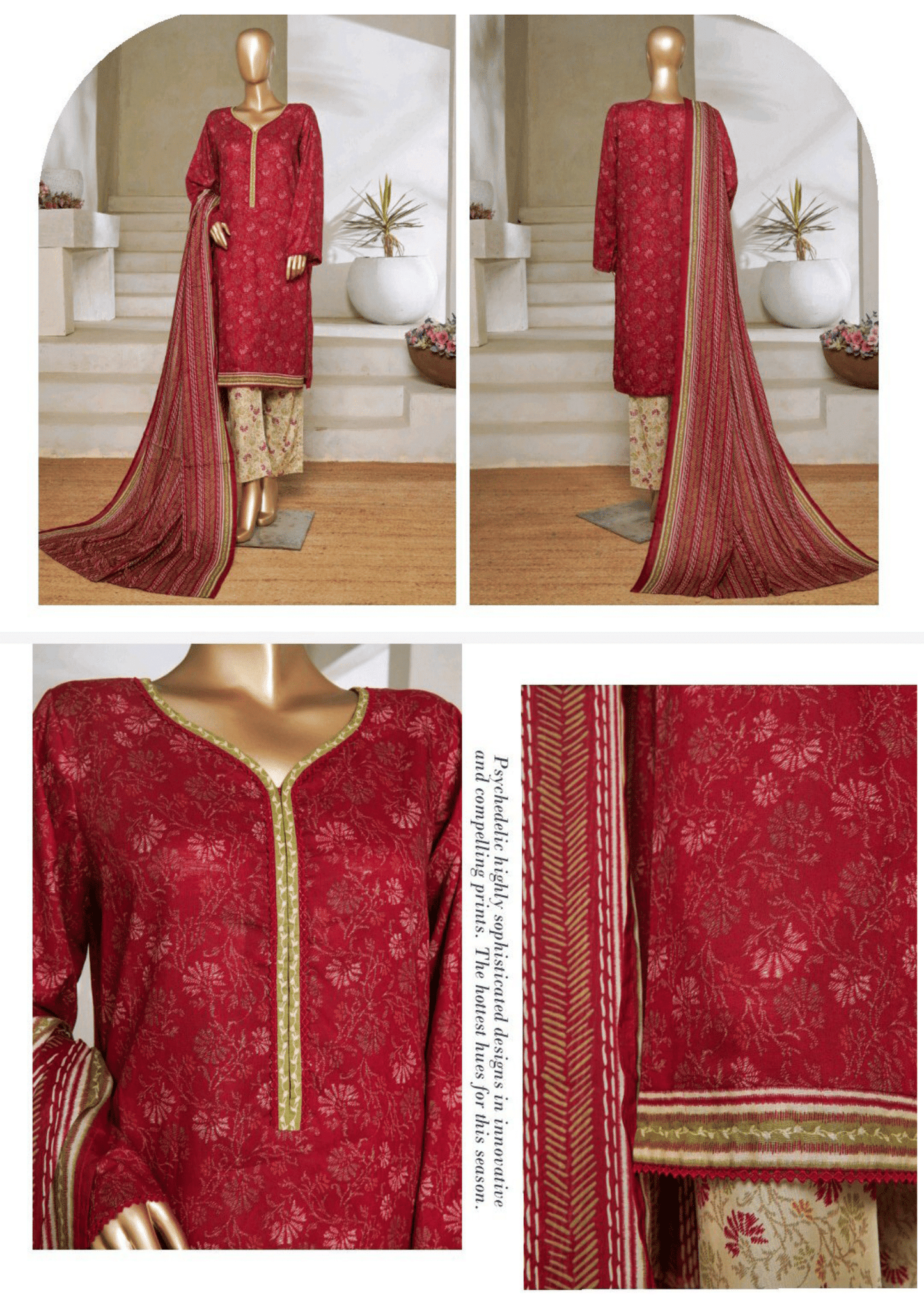 Binsaeed 3 Piece Lawn Stitch