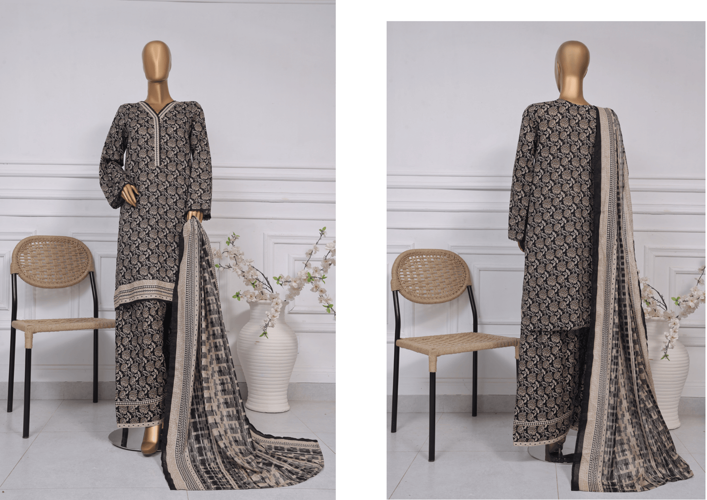 Bin Saeed Exculsive Printed Farshi Shalwar Stitch