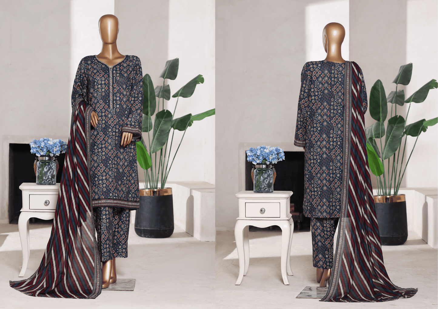 Binsaeed 3 Piece Cotton Stitch