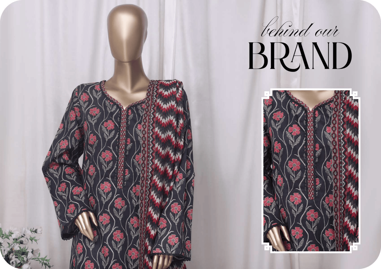 Binsaeed 3 Piece Cotton Stitch