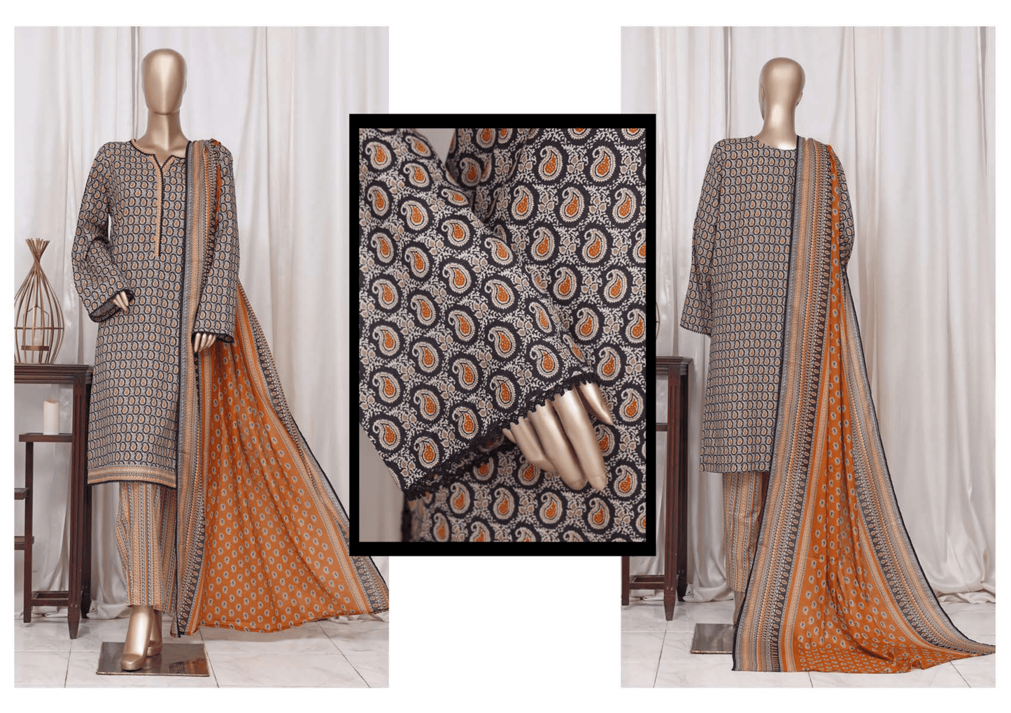 Binsaeed 3 Piece Cotton Stitch