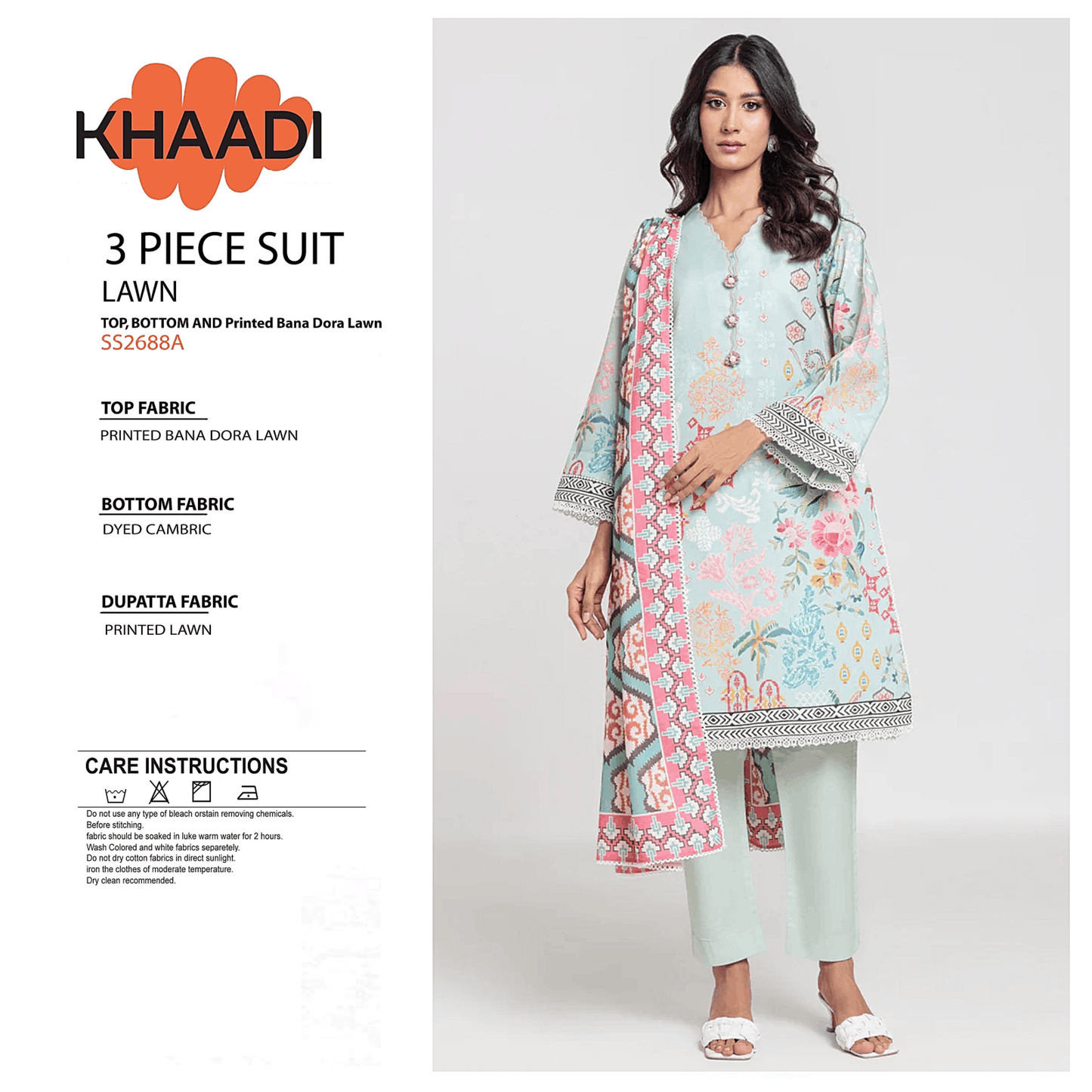 Khaddi Unstitch 3 piece Lawn 09A