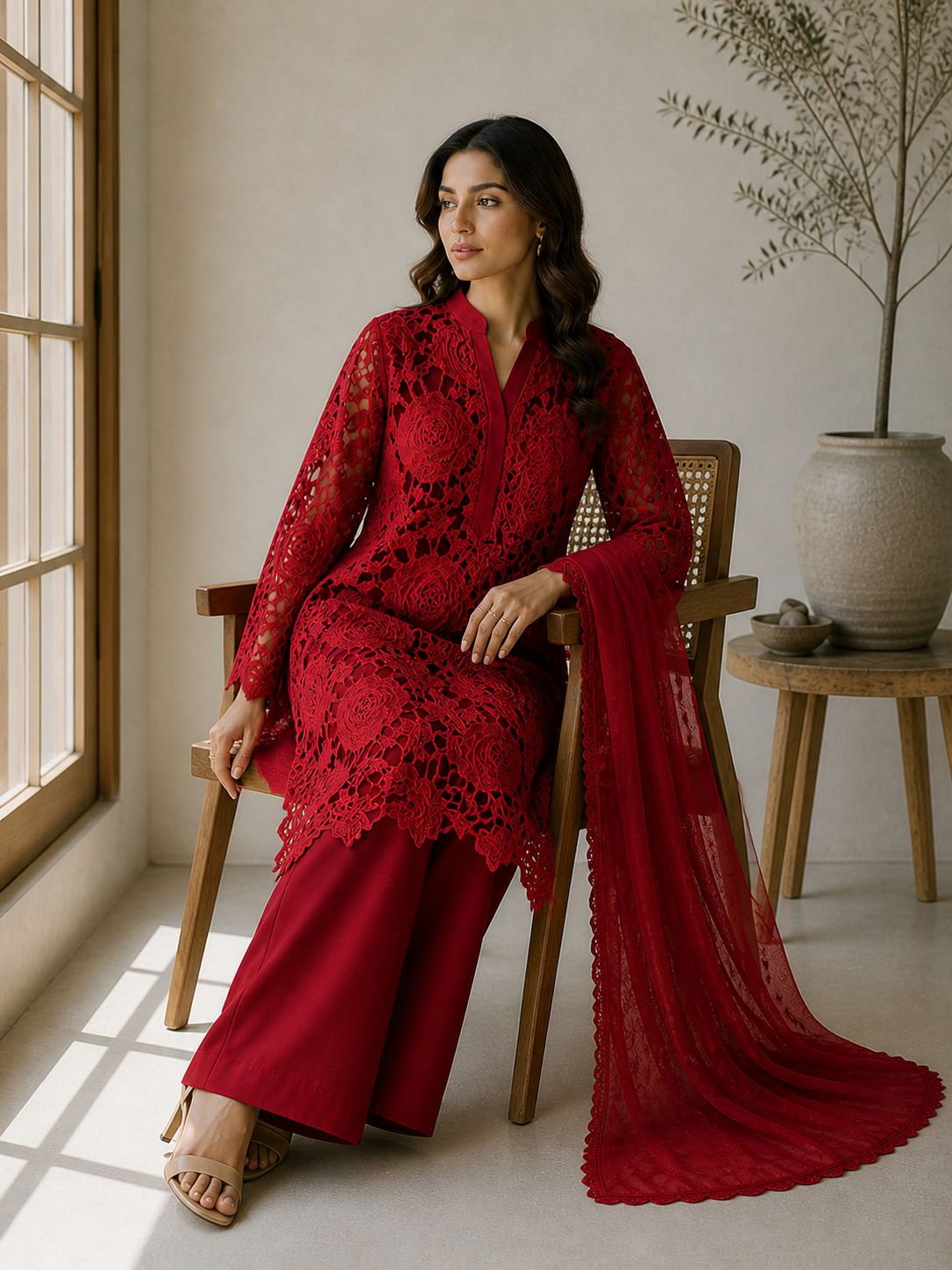 Schiffli Chicken kari Stitch by Barsha.pk