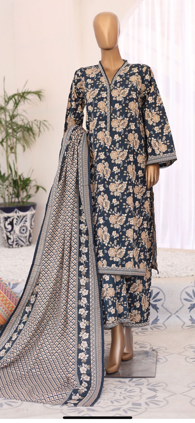 Binsaeed 3 Piece Khaddar Stitch 036