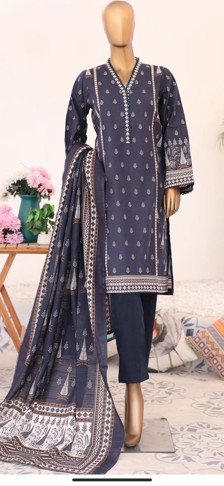 Binsaeed 3 Piece Khaddar Stitch 038