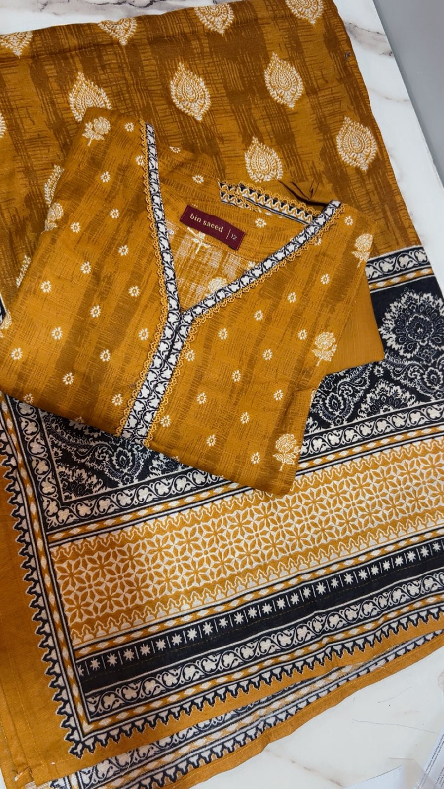 Binsaeed 3 Piece Khaddar Stitch 037