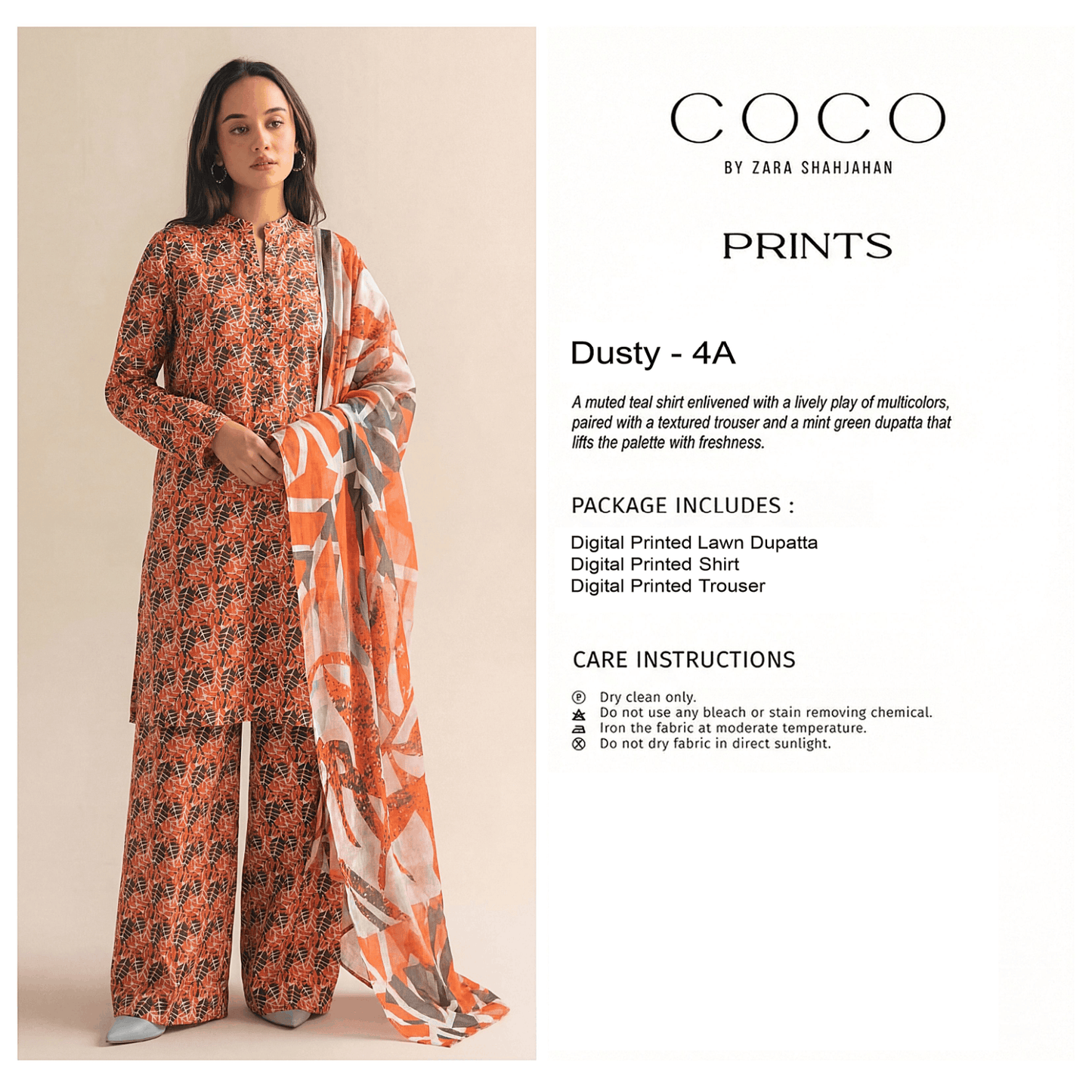 Coco Unstitch 3 piece Lawn 4A