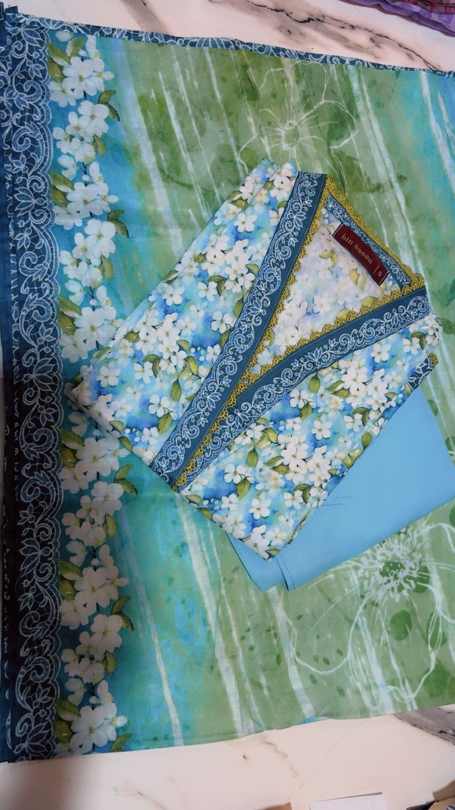 Binsaeed 3 Piece Lawn Stitch