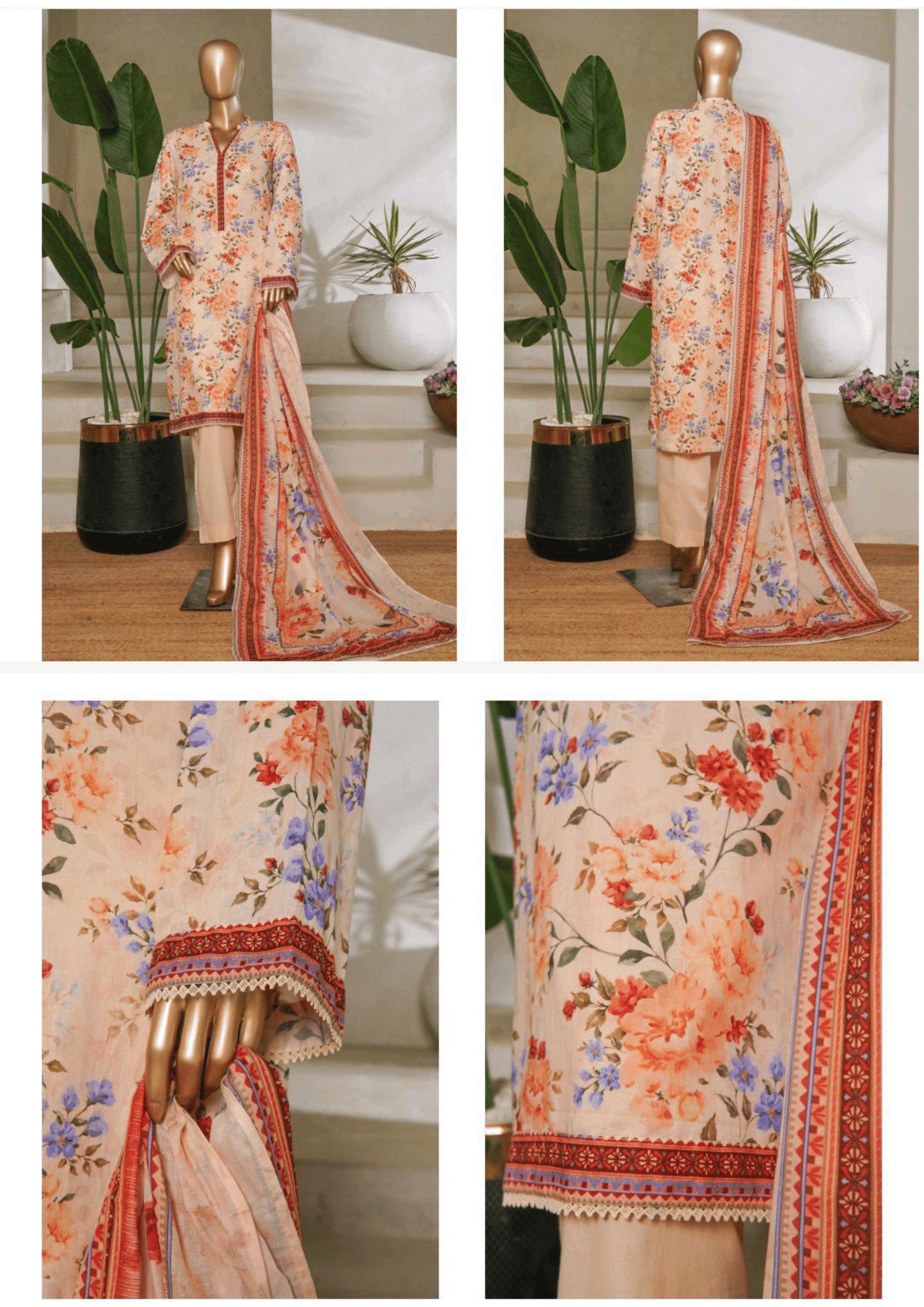 Binsaeed 3 Piece Lawn Stitch
