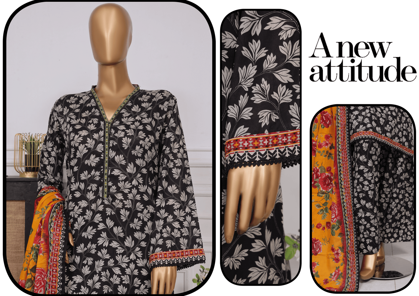 Bin Saeed Exculsive Printed Farshi Shalwar Stitch