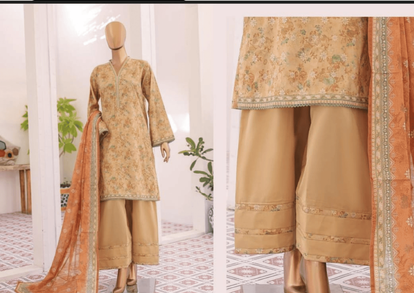 Bin Saeed Exculsive Printed Farshi Shalwar Stitch