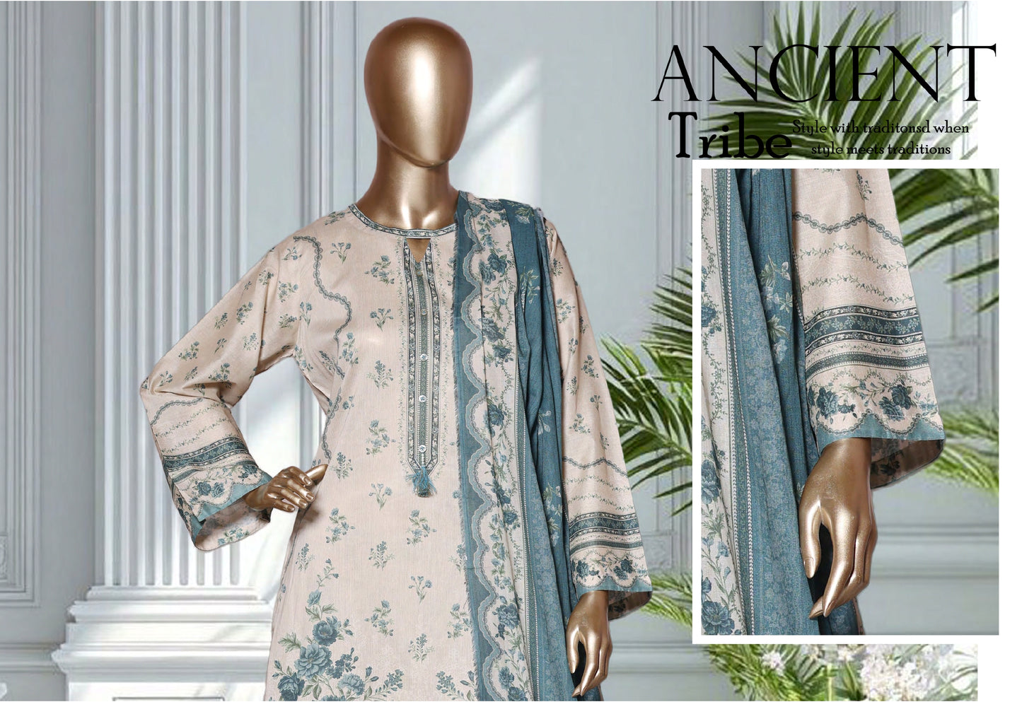 Binsaeed 3 Piece Lawn Stitch