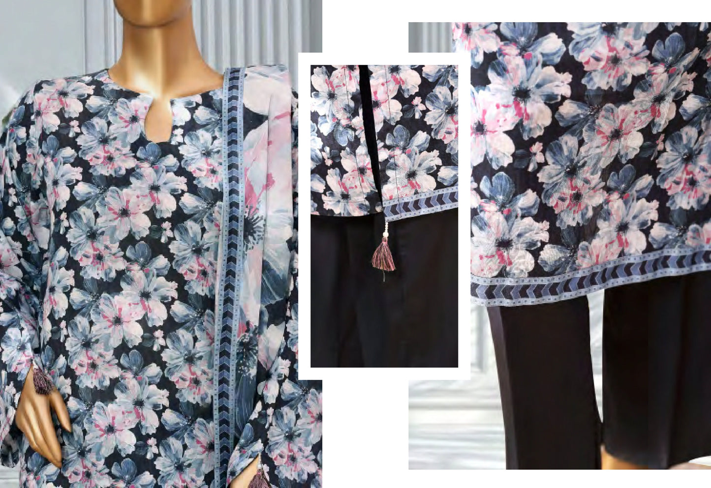 Binsaeed 3 Piece Lawn Stitch