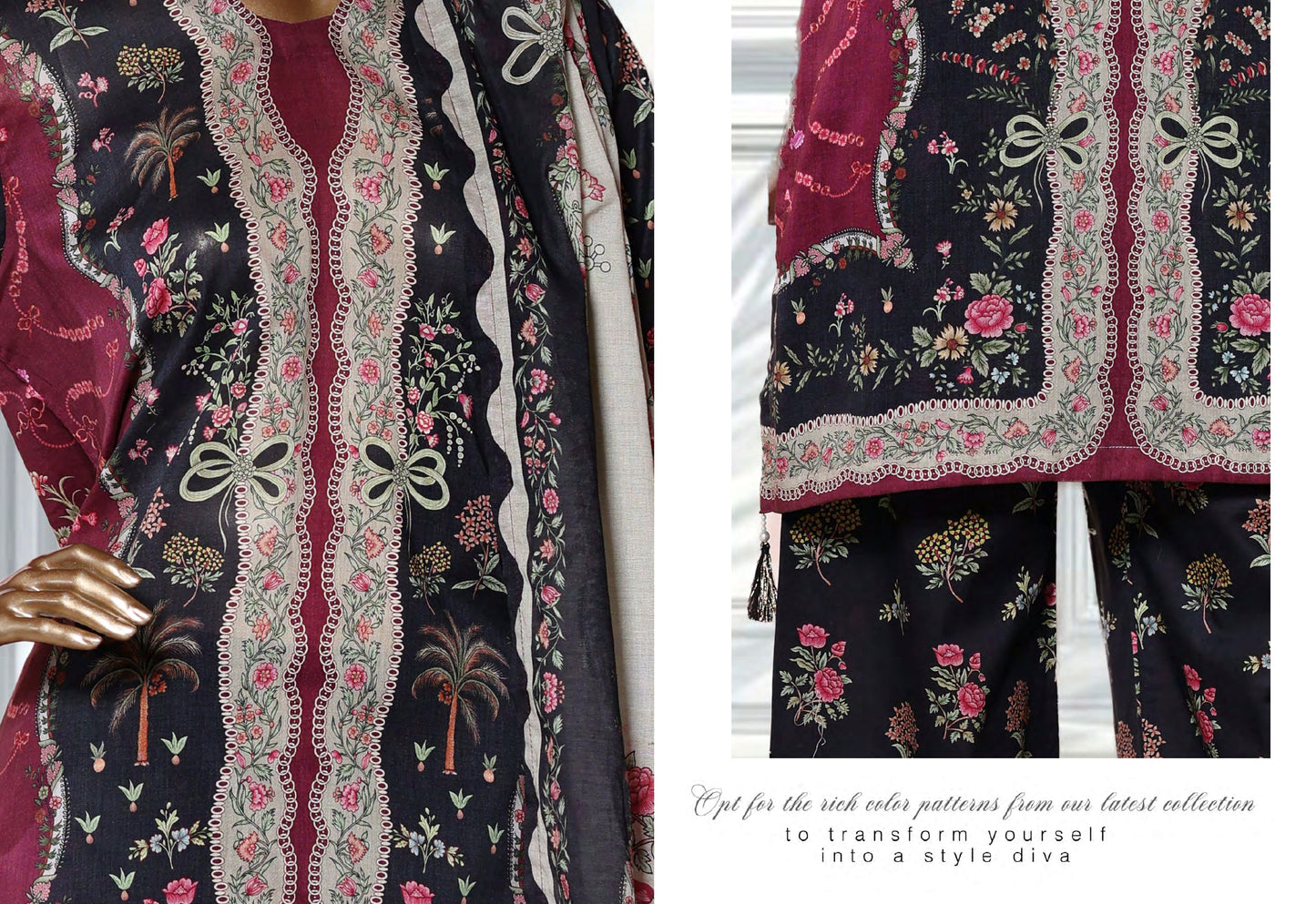Binsaeed 3 Piece Lawn Stitch