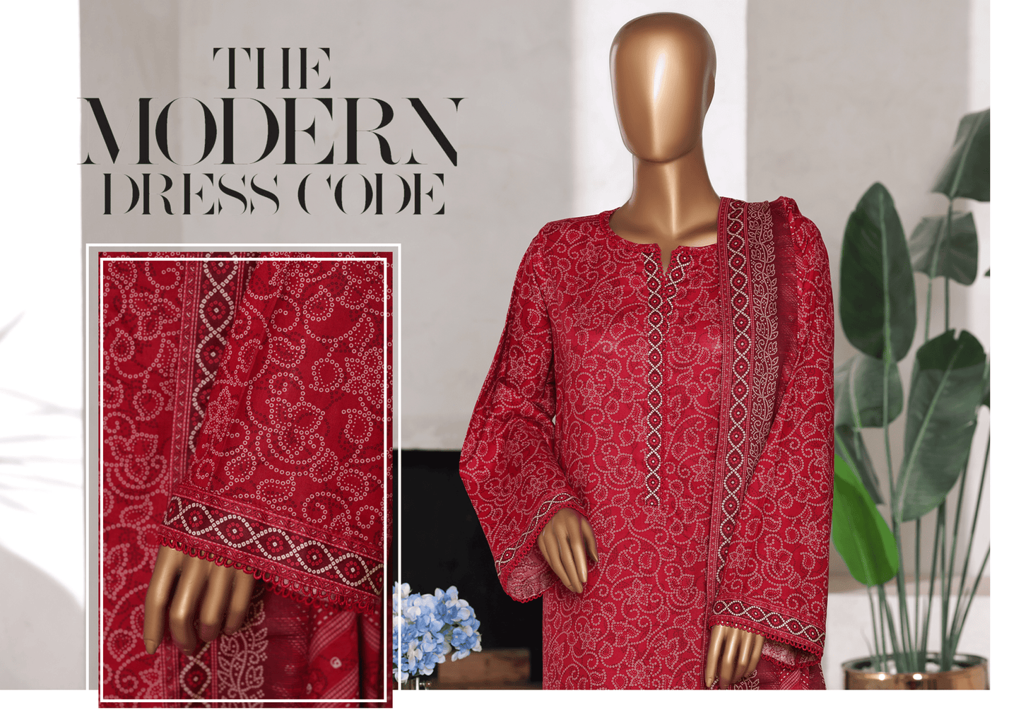 Binsaeed 3 Piece Cotton Stitch
