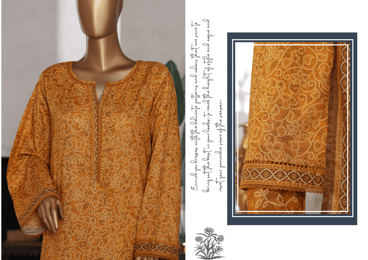 Binsaeed 3 Piece Cotton Stitch