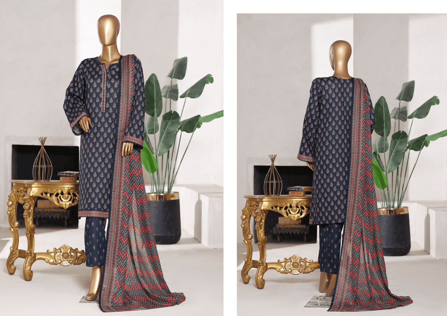 Binsaeed 3 Piece Cotton Stitch