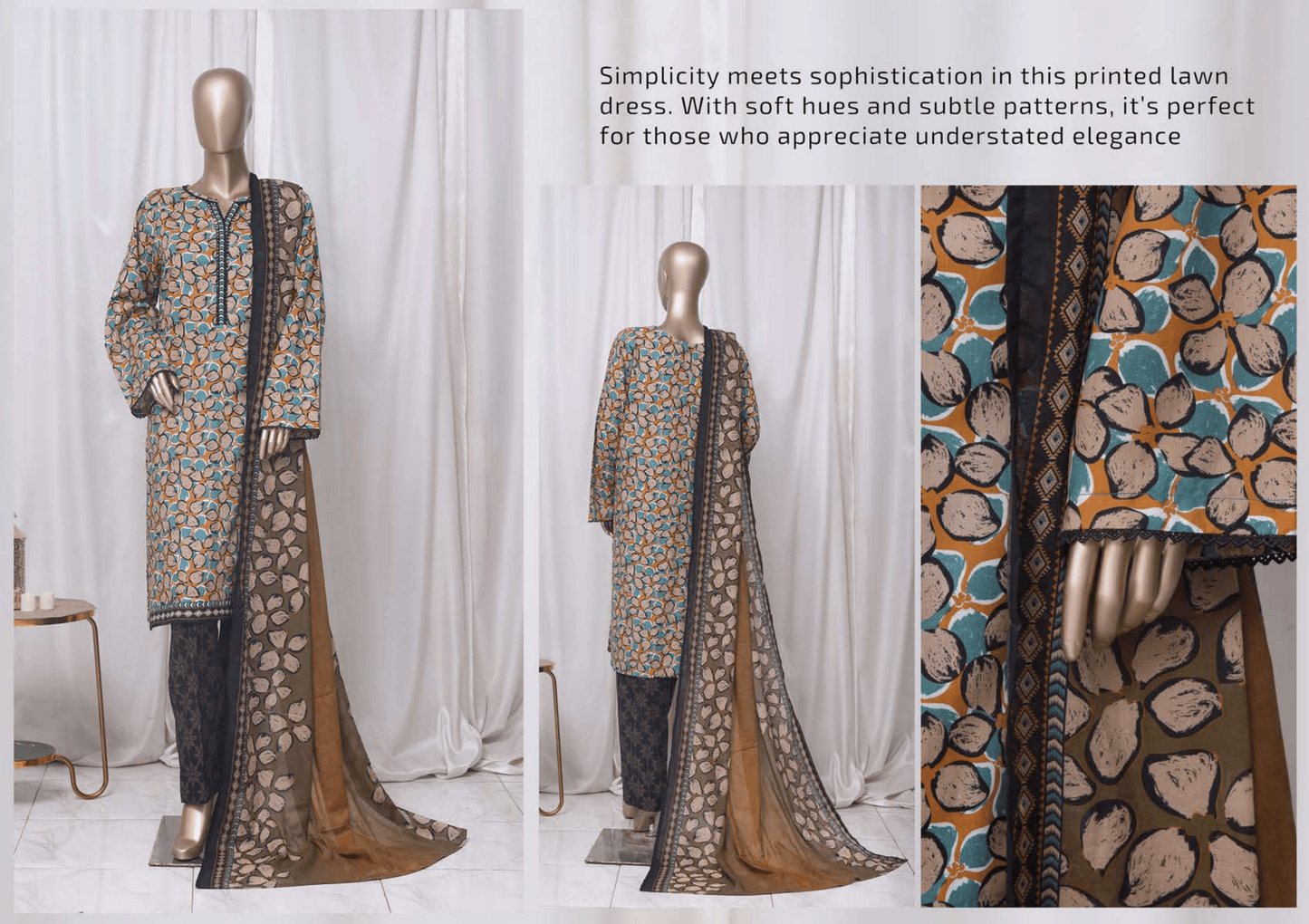 Binsaeed 3 Piece Cotton Stitch
