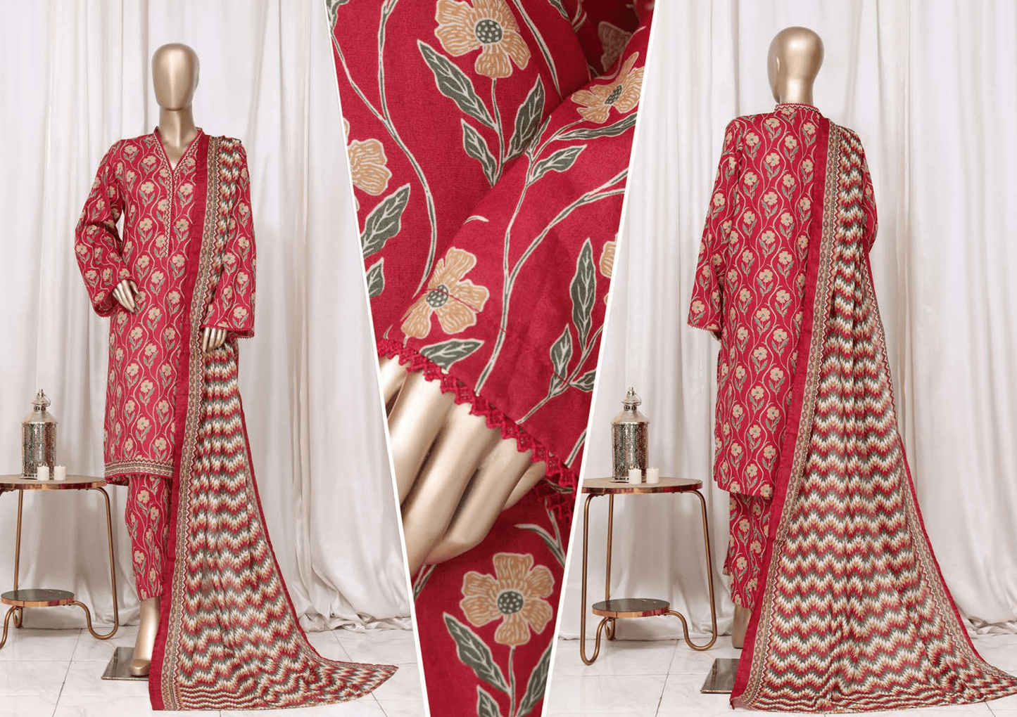 Binsaeed 3 Piece Cotton Stitch