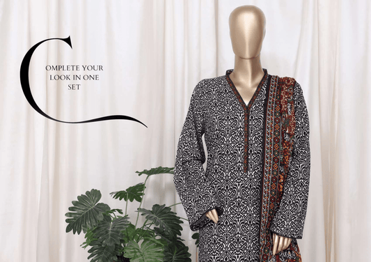 Binsaeed 3 Piece Cotton Stitch