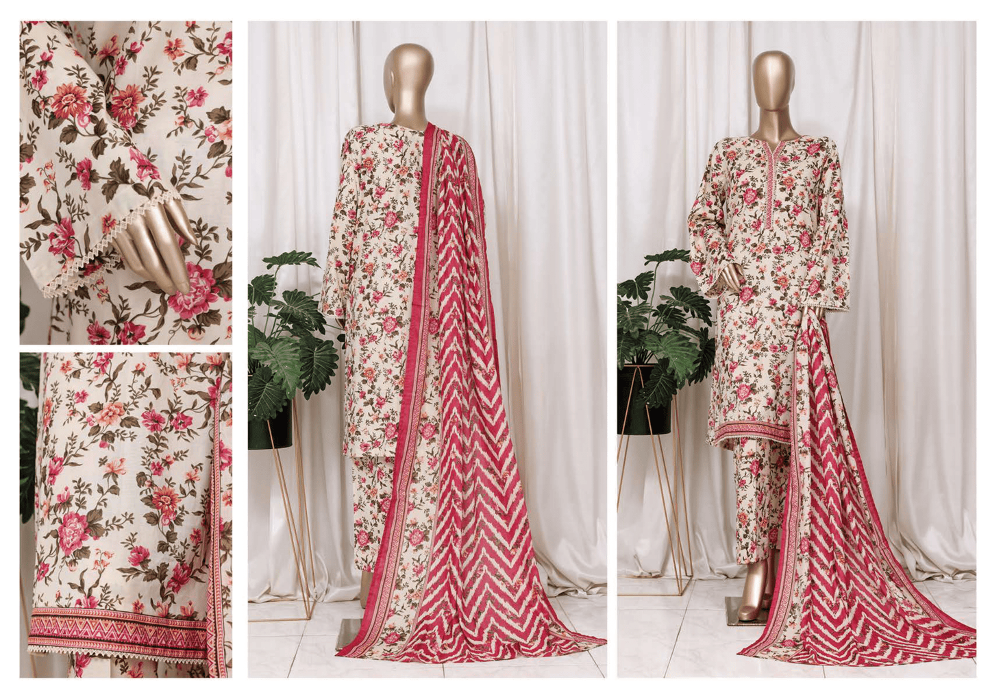 Binsaeed 3 Piece Cotton Stitch