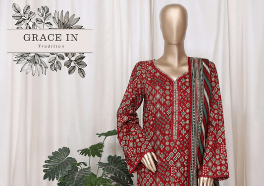 Binsaeed 3 Piece Cotton Stitch