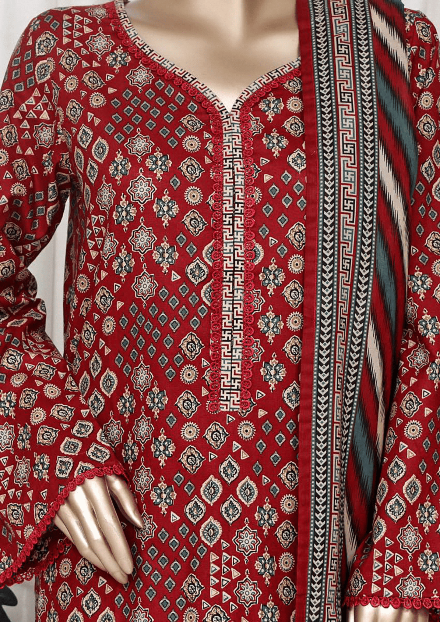 Binsaeed 3 Piece Cotton Stitch