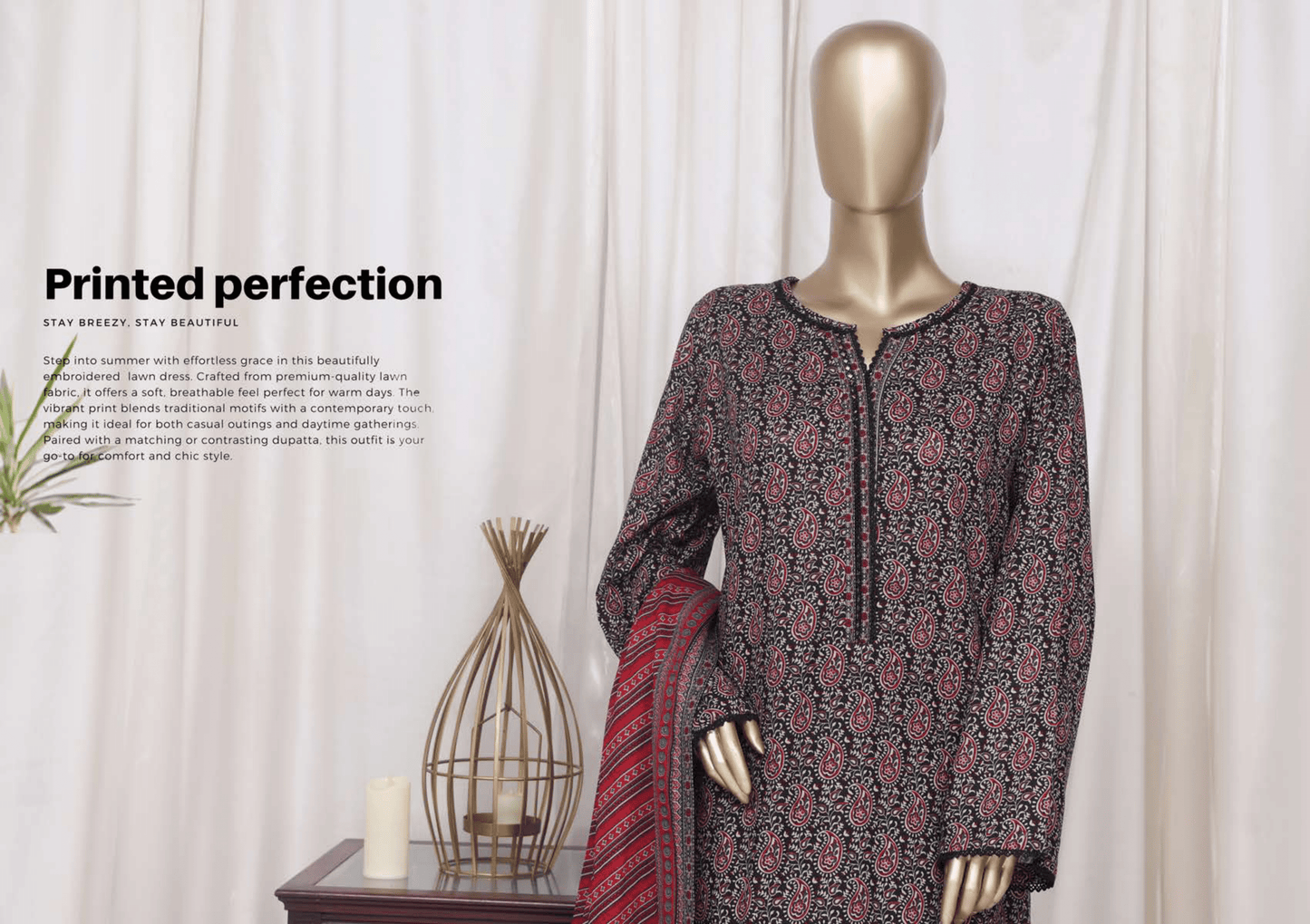 Binsaeed 3 Piece Cotton Stitch