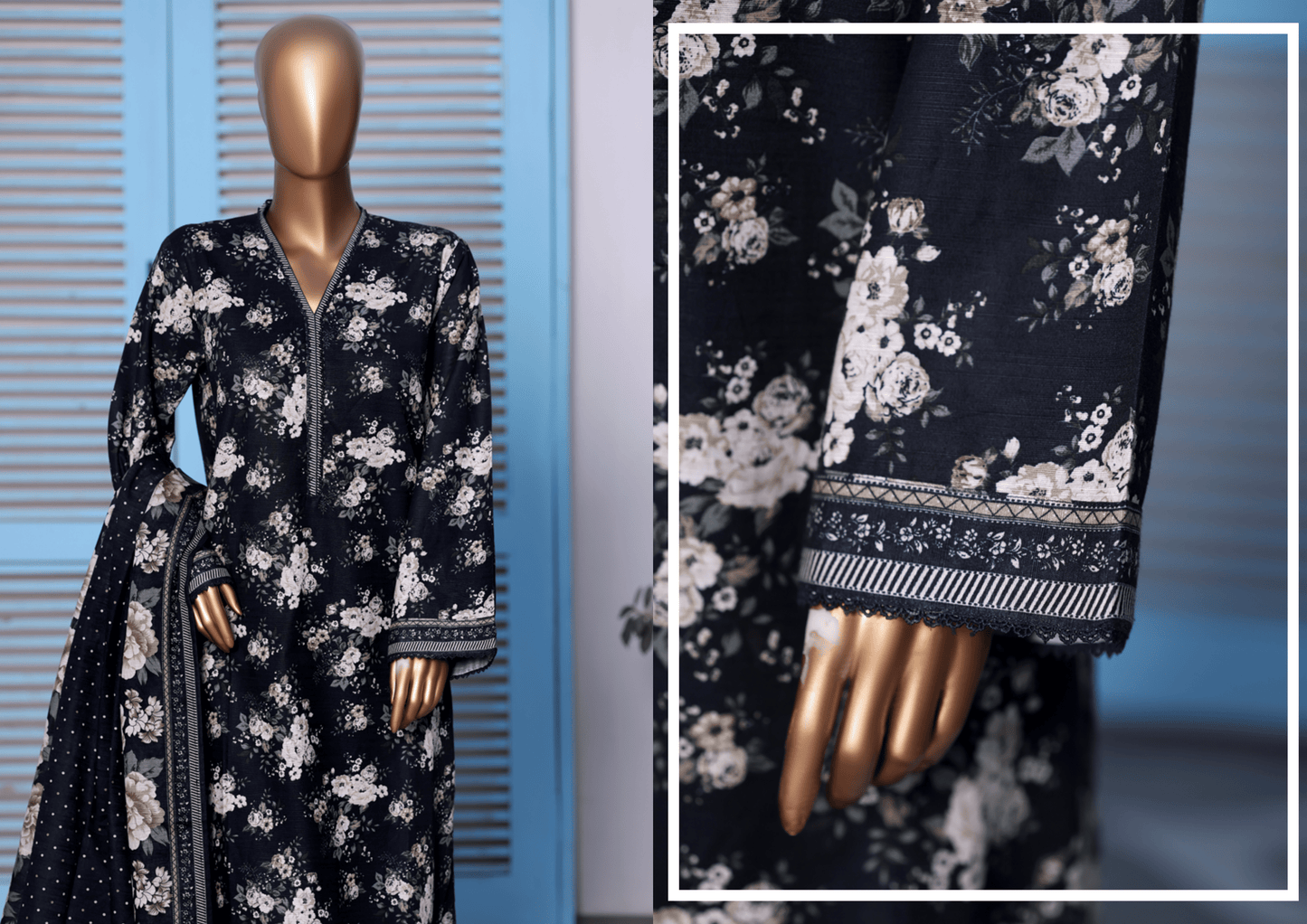 Binsaeed 3 Piece Khaddar Stitch