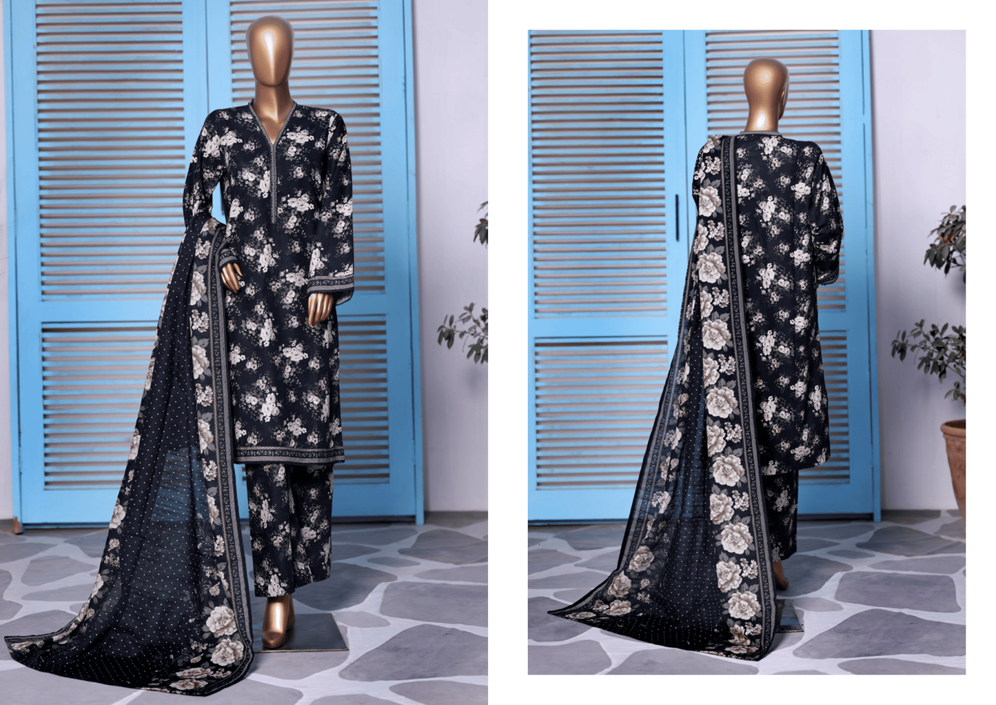 Binsaeed 3 Piece Khaddar Stitch