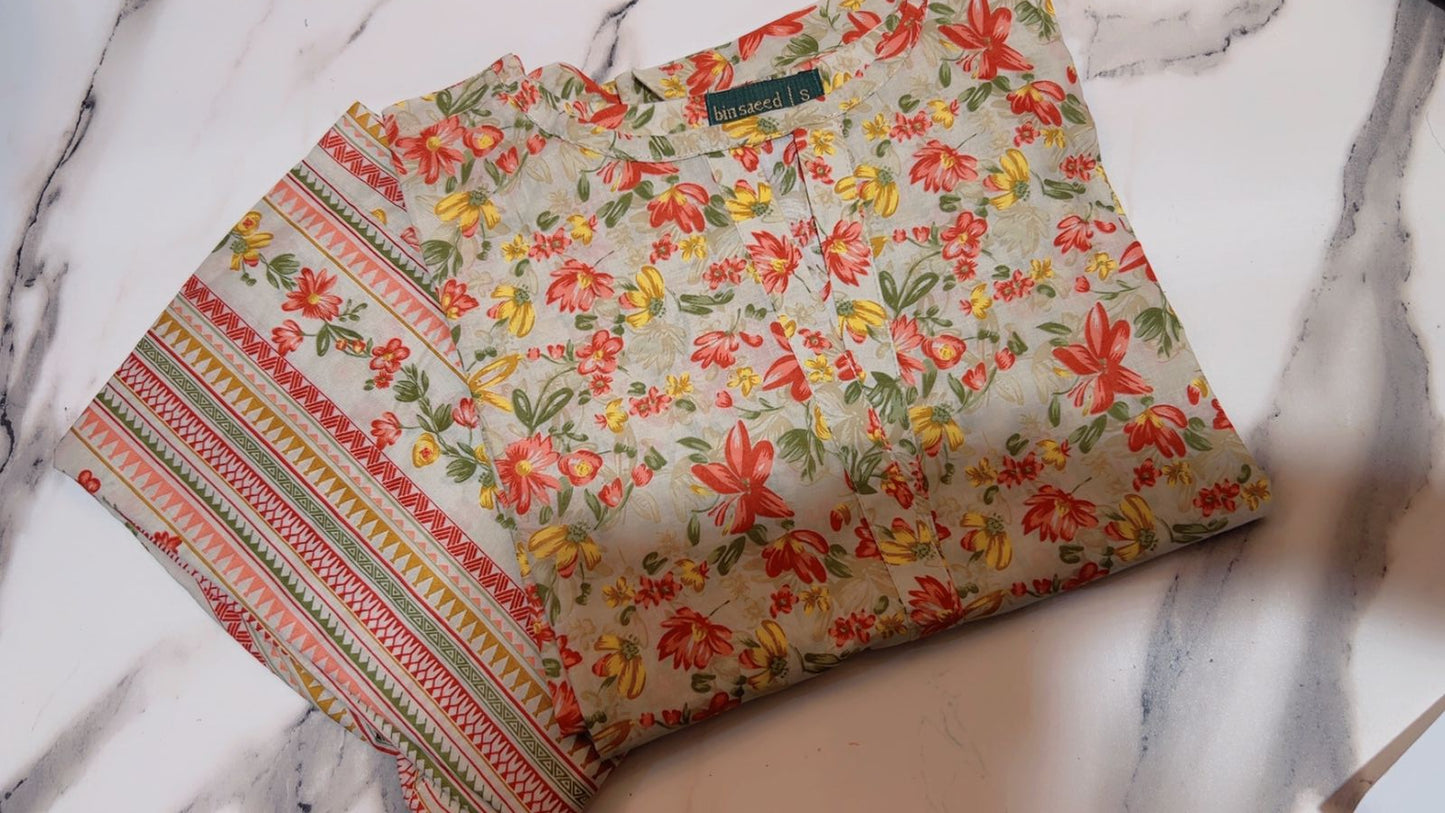 Binsaeed Co-ords2 Piece Lawn Stitch