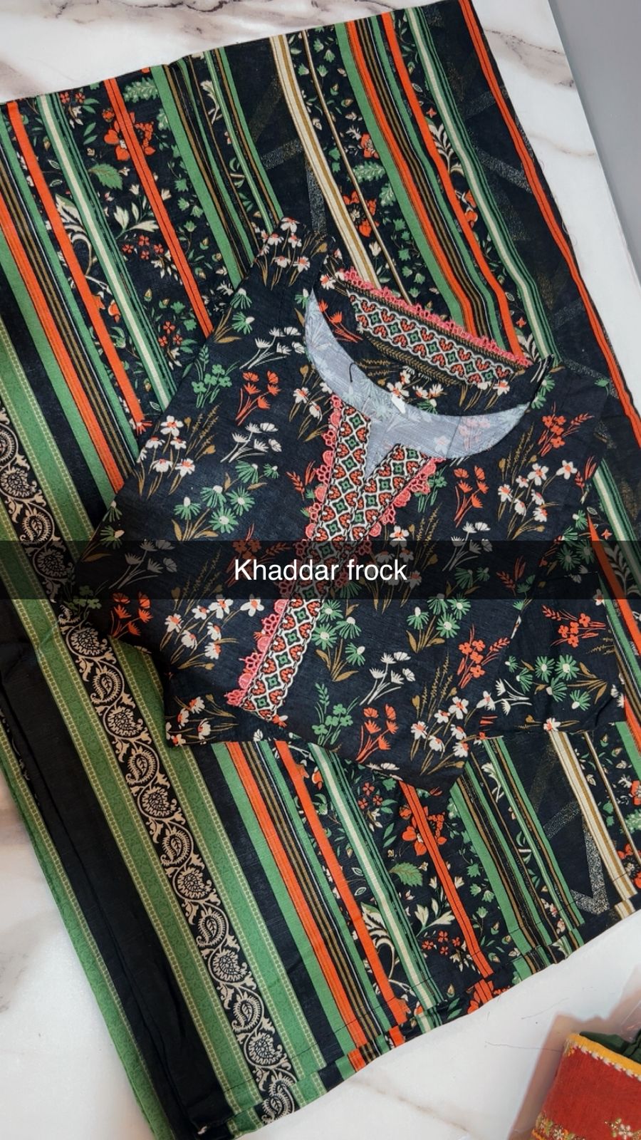 Binsaeed 3 Piece Khaddar Stitch Frock