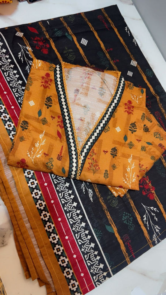 Binsaeed 3 Piece Khaddar Stitch