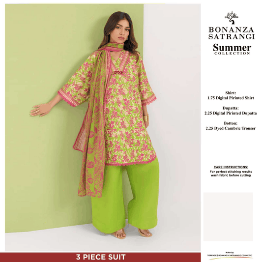 Bonanza Satrangi Unstitch 3 piece Lawn 01A