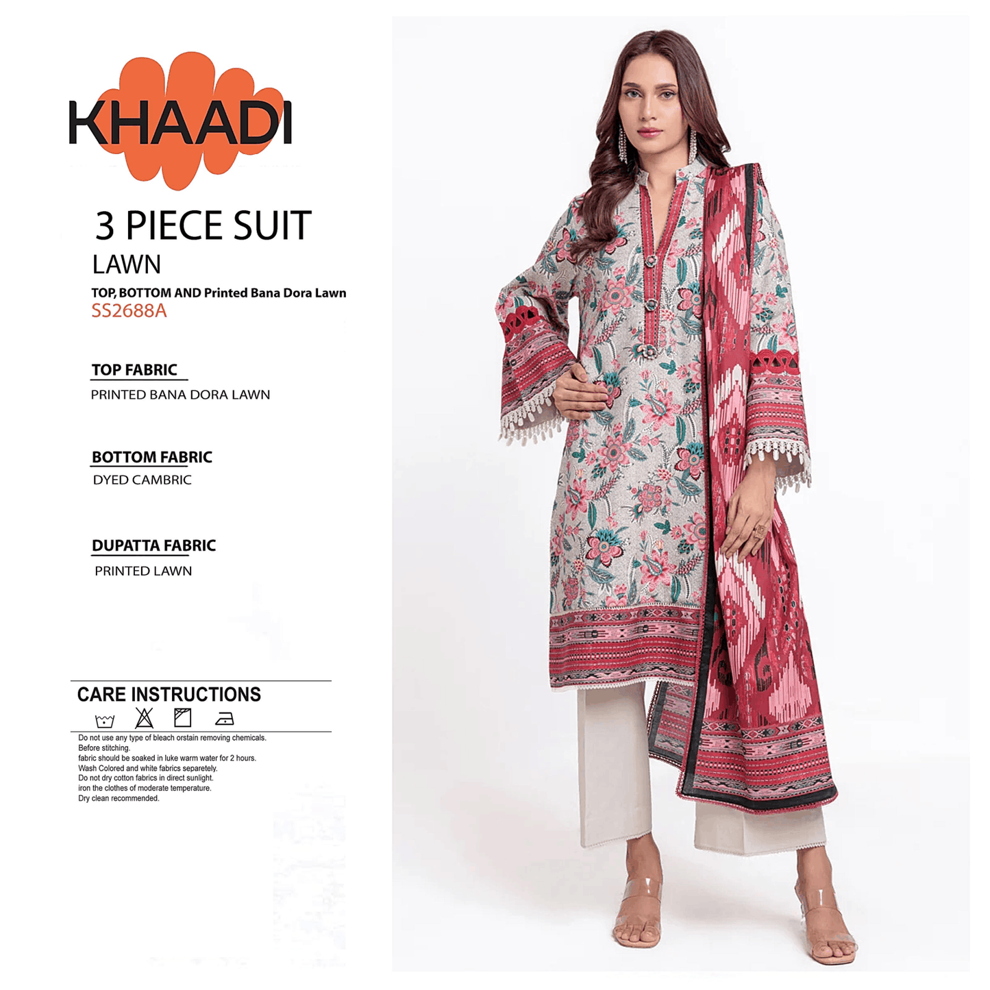 Khaddi Unstitch 3 piece Lawn 11A