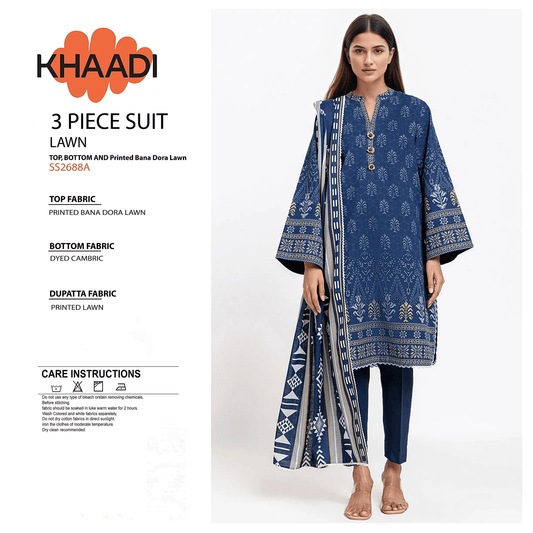 Khaddi Unstitch 3 piece Lawn 04A