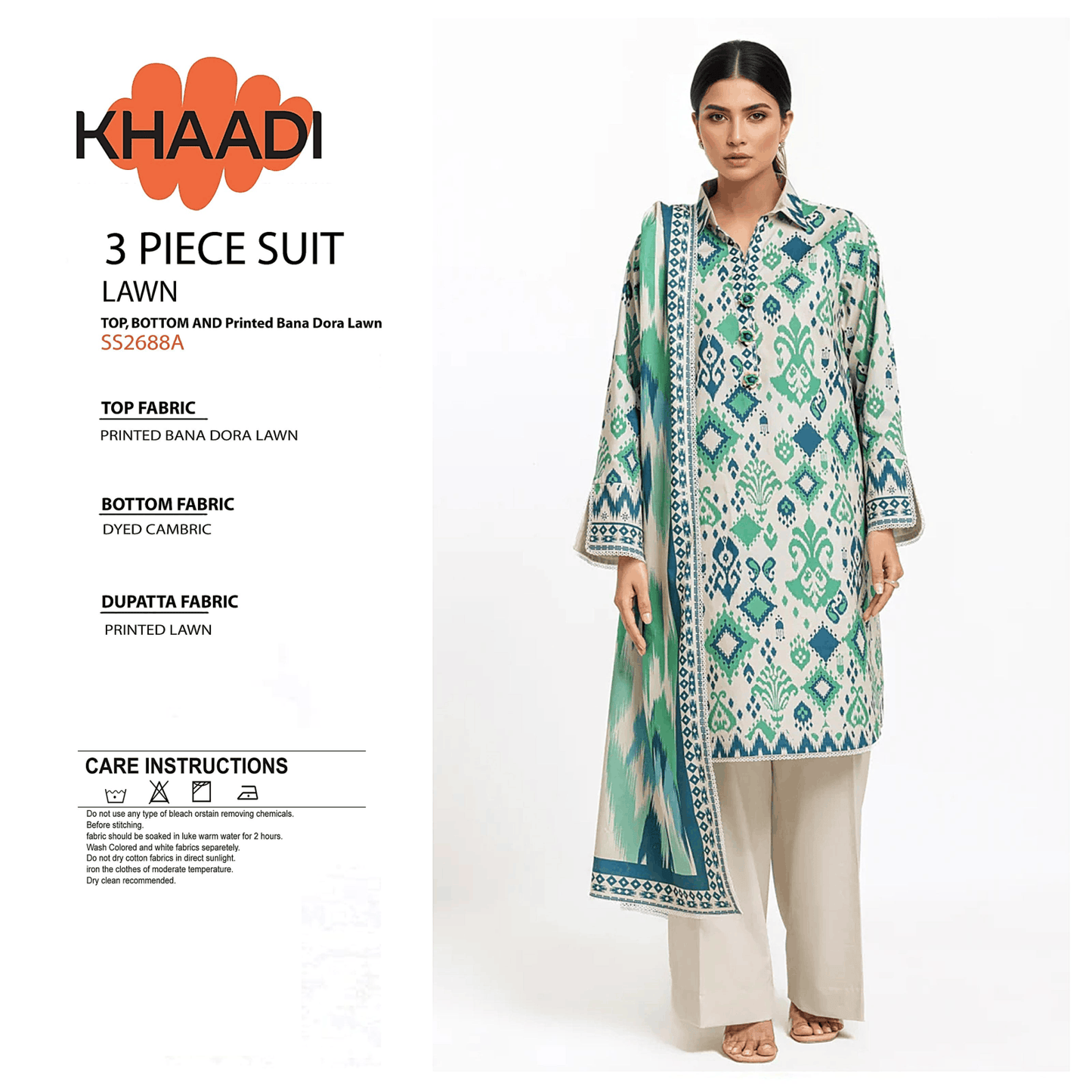 Khaddi Unstitch 3 piece Lawn 05A