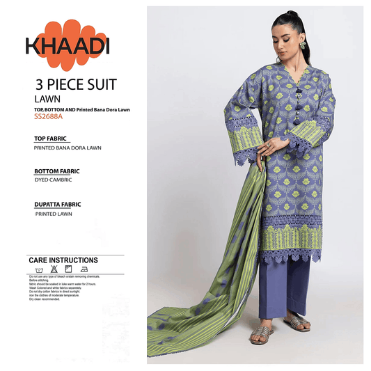 Khaddi Unstitch 3 piece Lawn 06A