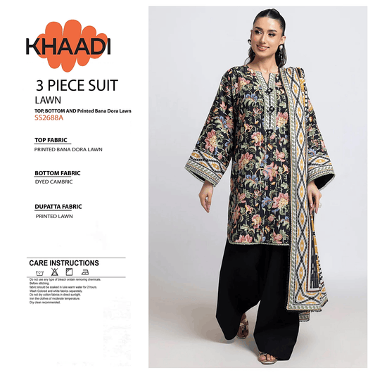 Khaddi Unstitch 3 piece Lawn 10A