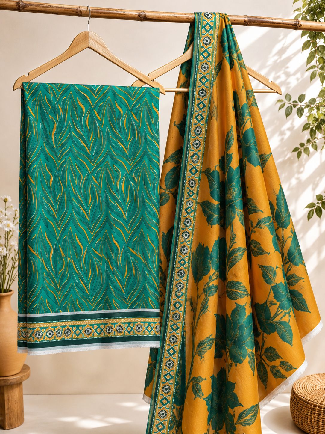 Nishat Unstitch 2 piece Lawn 01A