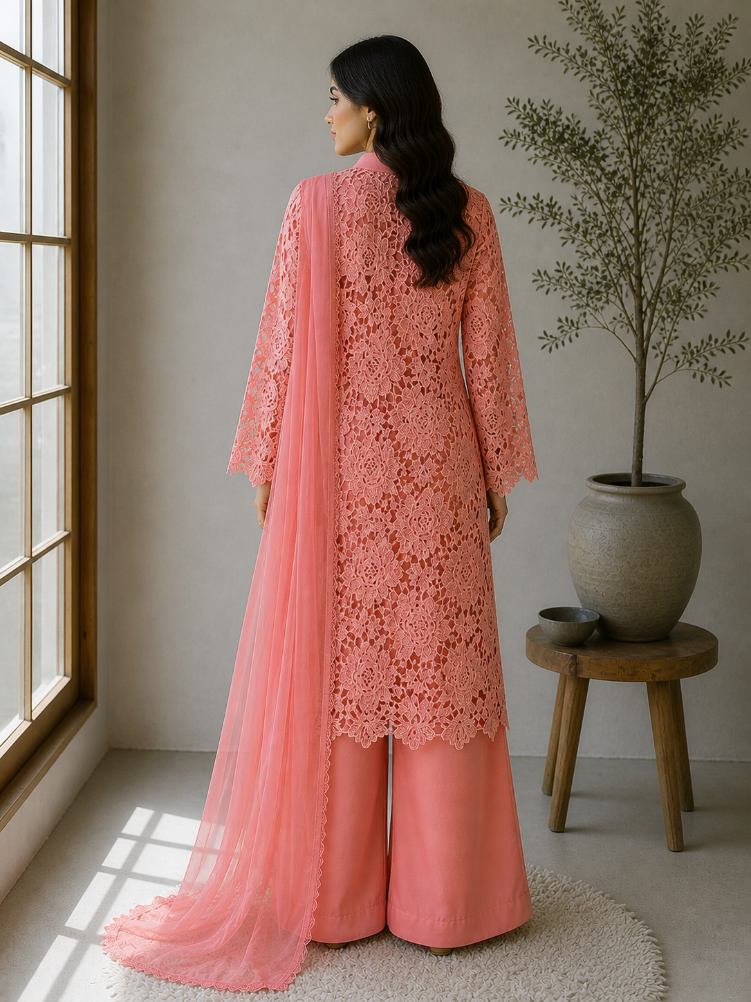 Schiffli Chicken kari Stitch by Barsha.pk