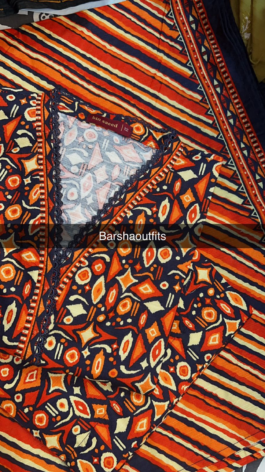 Binsaeed stitched khaddar 3piece