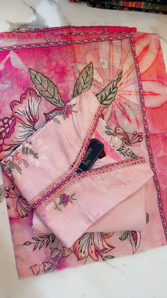 Binsaeed Digital Print Lawn Stitch