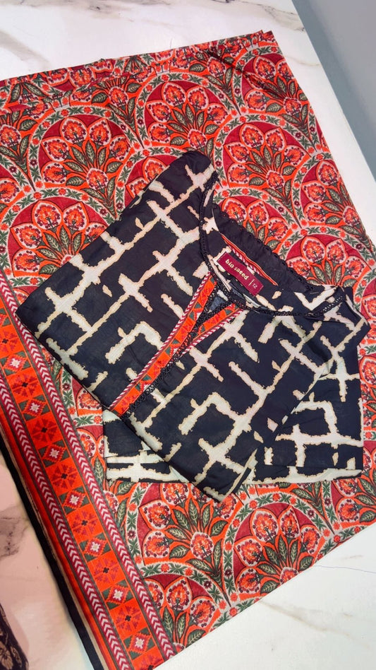 Binsaeed Digital Print Lawn Stitch