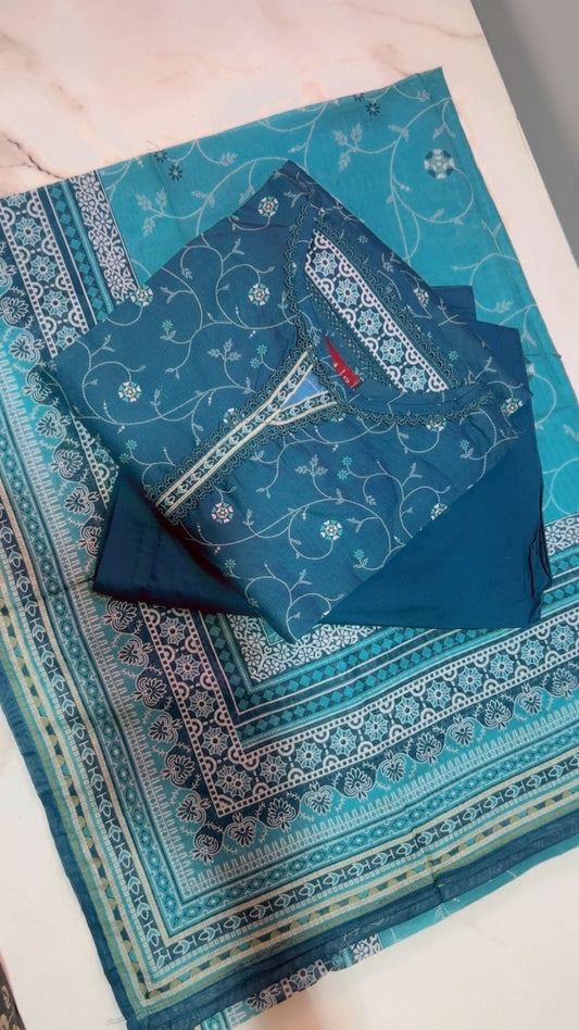 Binsaeed Digital Print Lawn Stitch