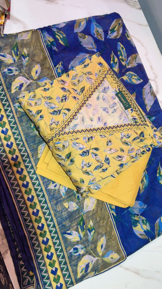 Binsaeed Digital Print Lawn Stitch