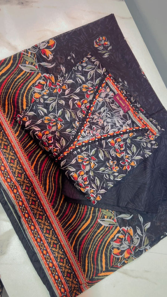 Binsaeed Digital Print Lawn Stitch