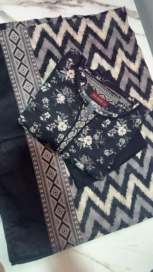 Binsaeed Digital Print Lawn Stitch