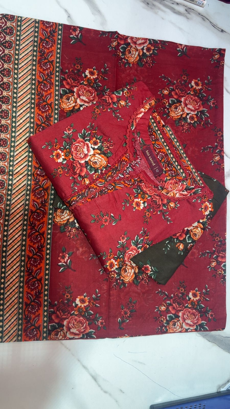 Binsaeed Digital Print Lawn Stitch