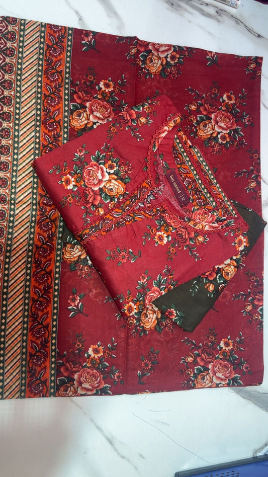 Binsaeed Digital Print Lawn Stitch